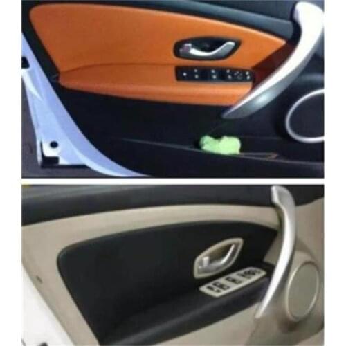 For Renault Fluence For Renault Megane sedan Microfiber Door Panel Armrest Leather Protective Cover car interior