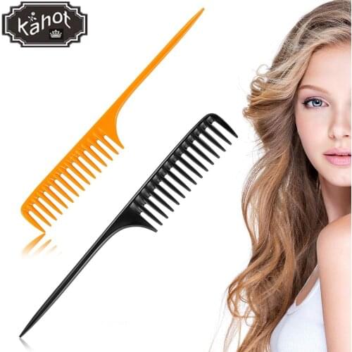 Salon Hairdresser Professional Big Comb Teeth Pointed Tail Hair Cutting Comb Hairdressing Comb Styling Combing Hairdressing Tool