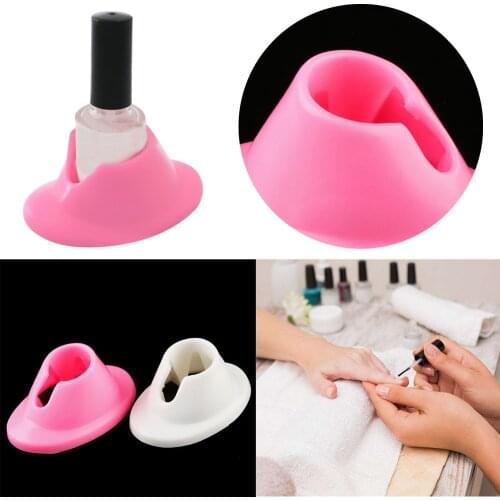 1Pc DIY Rubber Nail Gel Polish Holder Display Varnish Bottle Stand Container Glue Tilter Feature Pro Nail Art Manicure Tools 923