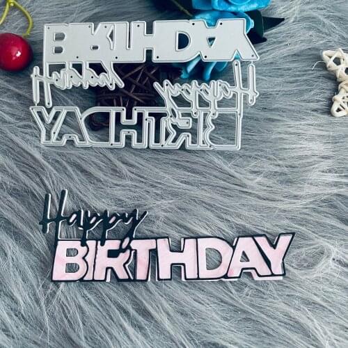 Happy birthday word layer Metal Steel Cutting Die Stencil For DIY Scrapbooking Paper/photo Cards Embossing Dies