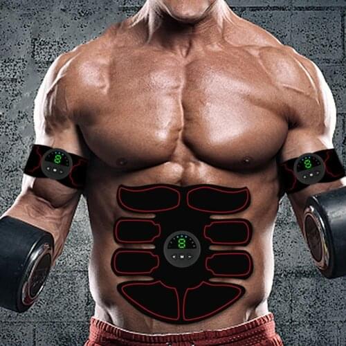 Abdominal Trainer Chargeable Training Device Faux Leather Unisex Fitness Training Gear for Abdomen Arm Leg Abdominal Belt