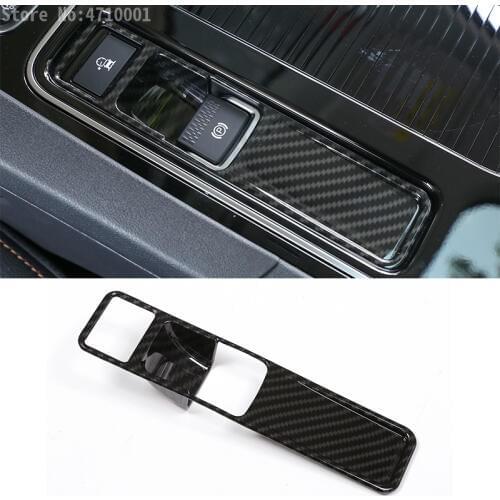 Carbon Fiber Style ABS Car Electronic Handbrake Decoration Trim For Jaguar XFl XE F-Pace X761 Auto Accessories