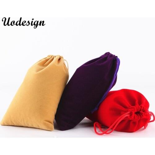 10PCS 12*18cm Vintage Natural Velvet Gift Candy Bags Wedding Party Favor Pouch Drawstring velvet Gift Bags Packaging Bag