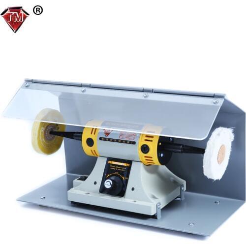 Jewelry polishing machine with cover,TM mini bench lathe,Dust Collector mini talbe polisher
