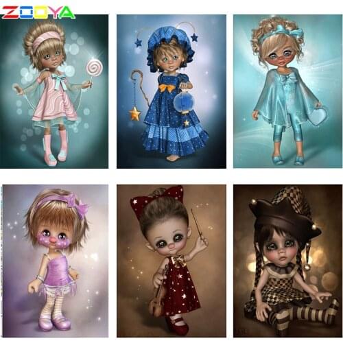 ZOOYA DIY 5D Diamond Painting Child Diamond Embroidery Cartoon Girl Full Square Diamond Mosaic With Children Home Decoration