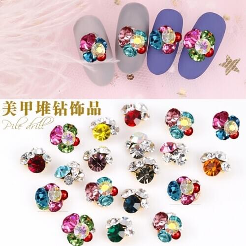 10pcs/lot nail heap rhinestones crystal pearls #3597-3612#Luxury Japanese nail jewelry decoration3d nail art charm nail glitter