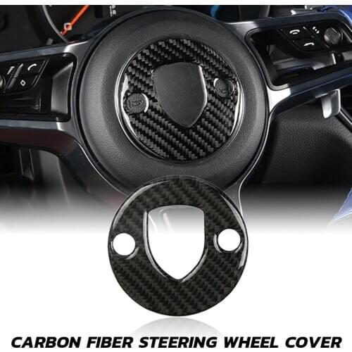 1x Carbon Fiber Steering Wheel Cover Sticker for Porsche Cayenne Macan Panamera 911 718 971 970