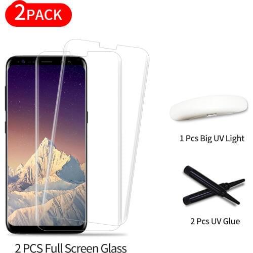 3D Full Screen Liquid Full Glue Tempered Glass Film for Samsung Galaxy Note9 Full Screen Coverage Liquid Uv Screen Protector