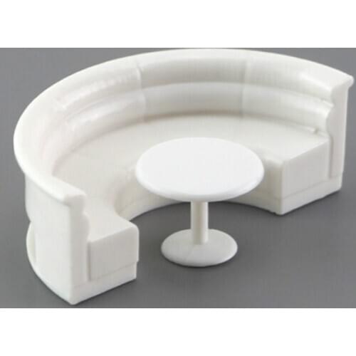 4sets/lot 1/50 1/75 1/100 Architecture Plastic Scale White Model Sofa For Building Model Kits Toy Or Indoor Design Hobby Maker