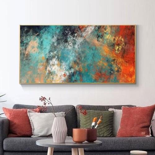 Abstract Art Canvas Painting Wall Art Posters And Prints Wall Canvas Art Colorful Clouds Picture for Living Room Home Decor