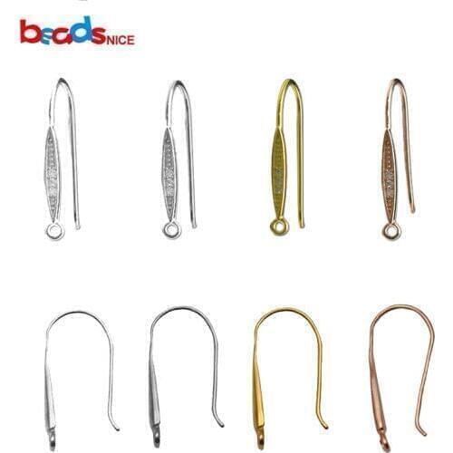 Beadsnice wholesale elegant 925 sterling silver hook earring wire handmade pure silver earring findings ID27908
