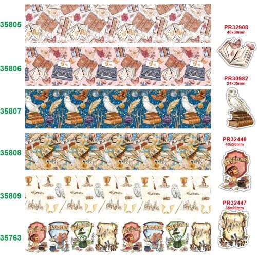 Free shipping 2020 new arrival 50yards cartoon printed grosgrain ribbons 35805