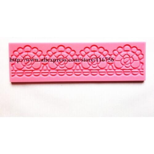 Free Shipping Fondant Cake Silicone Lace Mold Lace Tool Sugar Paste Sugar Art Tools Cake Decoration Style 7 Wholesale & Retail