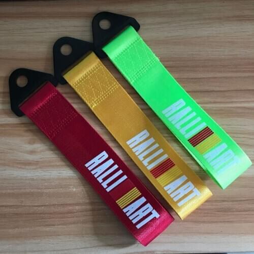 Tow Strap Universal High Quality JDM Racing car ropes for Mitsubishi RALLIART Hella Flush emblem Car Towing belt accessories