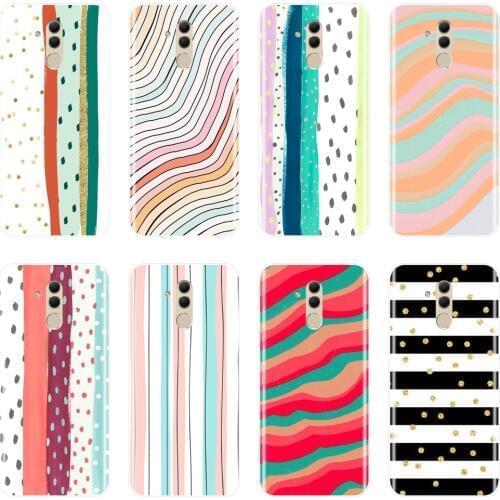 Phone Case For Huawei Mate 7 8 9 10 20 Lite Stripe Art Polka Dot Graffiti Silicone Soft Back Cover For Huawei Mate 9 10 20 Pro