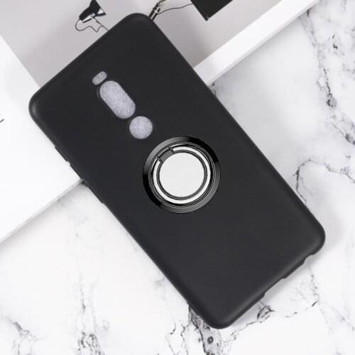 For Meizu Note 8 Back Ring Holder Bracket Phone Case Cover Phone TPU Soft Silicone Cases for Meizu Note 8 6.0 inch