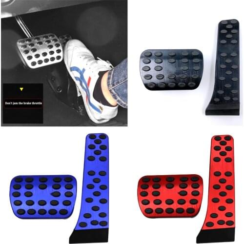 For Mercedes-Benz C / CLS / E / GLK / SLK Class Car Accelerator Foot Brake Pedal Non-slip Aluminum Pedal Interior Accessories