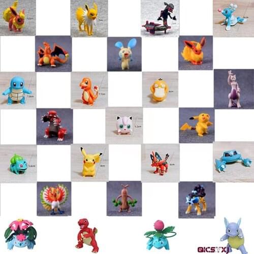 Pokemon Figure Reshiram Zekrom Model Mewtwo Dragonite Ho-Oh Dialga Absol Aggron Pvc Figure Toys for Children Pikachu Necrozma