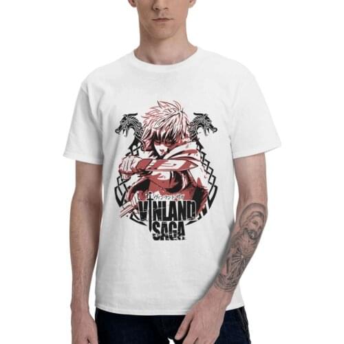 Mens Viking Thorfinn Vinland Saga T-Shirt Fashion Japan Manga Anime Tshirt Short Sleeve Cool T Shirt Homme Cotton Tee Top Merch