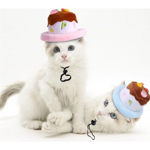 Funny Puppy Cat Head Wear Cute Halloween Pet Dog Birthday Hats Caps Pets Hat Accessories Small Dogs Chihuahua