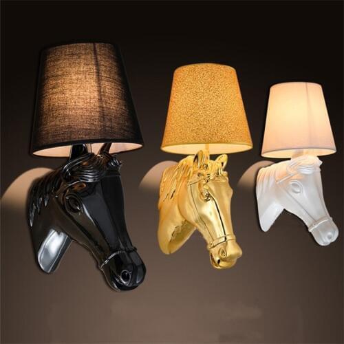 Creative Personality DengQiang Corridor Lamp Corridor Wall Lamp Modern Hotel Bedroom Berth Lamp Nordic Horsehead Wall Lamp