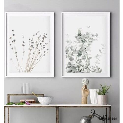 Lavender Eucalyptus Posters Botanical Canvas Painting Farmhouse Wall Decor Art Pictures Bedroom Decoration Scandinavian Decor