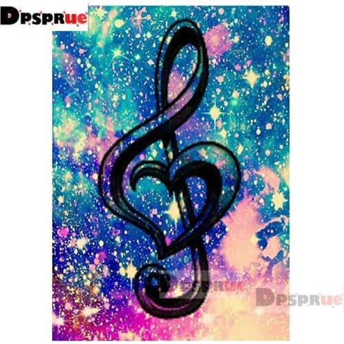 Dpsprue 5d Full DIY Square Diamond Painting Cross Stitch Music 3d Round Embroidery Mosaic Resin Home Decor Gifts K0