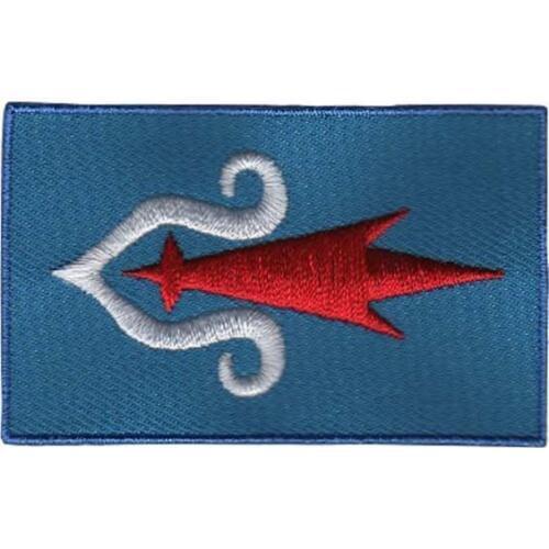 Ainu Flag Embroidery Patches Custom Shirt Tags Personalized Fabric Labels Twill and Heat Cut and Iron On Backing MOQ 50pcs