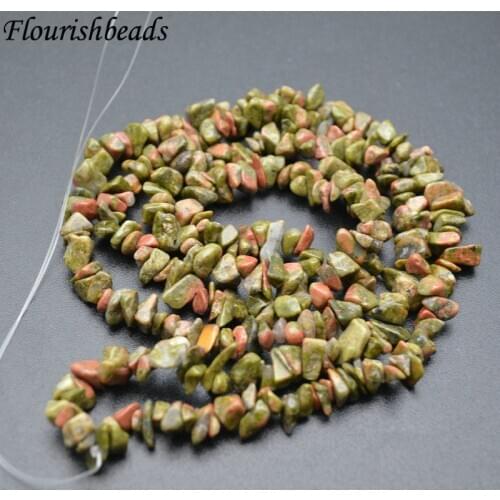 New Arrival 5~8mm Natural Unakite Irregular Shape Stone Chips Loose Beads 1 Strand