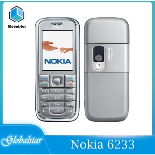 Nokia 6233 refurbished original Nokia 6233 phone with 2MP camera 3G louded speaker support Russian menu Russian keyboard
