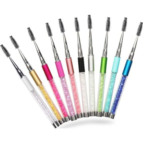 10Pcs Rainbow Colors Mascara Wands Applicator Beauty Makeup Eye Brush for Eyebrow Eyelash Professional Makeup Brush Tool