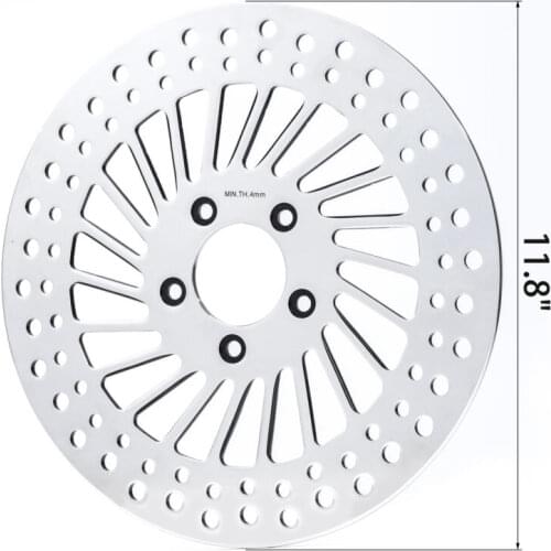 Motorcycle 11.8" Front Left Brake Rotor Fit For Harley Touring Road Glide 08-Up Dyna Wide Glide FXDL 06-Up