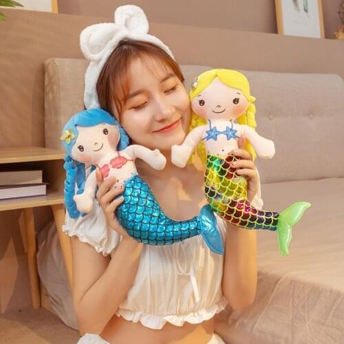 30cm Cartoon Mermaid Plush Doll Toy Comfortable Cute Doll Pillow Baby Stuffed Plush Toys for Children Girls Birthday Gifts