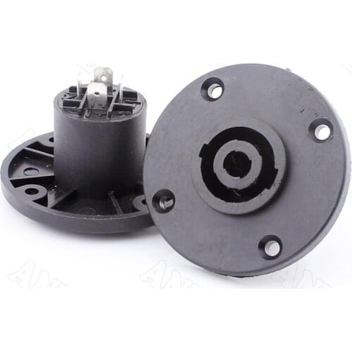 50pcs/lot Professional Speaker Socket 4 Pin European Jack XLR Audio Connector Round Speaker Plug