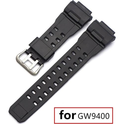 Wholesale 10pcs/lot black color resin watch band watch straps man and woman wrist watch straps for casio bands- G Shock GW 9400