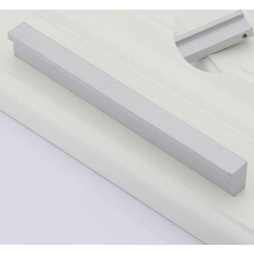 Silver Cabinet Handles Aluminium Alloy Kitchen Cupboard Pulls Drawer Knobs Bedroom Door Furniture Handle 224/256/288/320/480mm