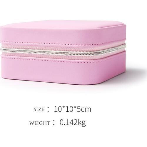 Jewelry Box Jewelry Organizer Display Travel Jewelry Case Portable Earring Holder PU Leather Portable Storage Zipper Jewelers