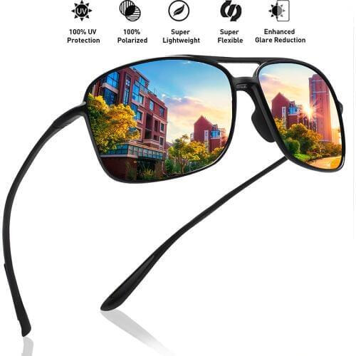 MAXJULI Classic Pilot Sunglasses Men Polarized Driving Sun glasses Male Cycling sports Goggles UV400 Hiking Eyewear Tr90 frame