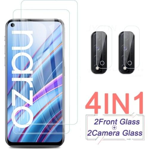 1to4 camera glass realmi narzo30 4g 2021 screen protectors tempered glass for realme narzo 30 4g 2021 rmx215 protective film 9h