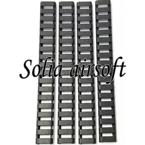 Tactical Gun Accessories 4pcs/set 18 Slot Heat Resistant Rifle Handguard Weaver Picatinny Ladder Rail Rubber Cover Black/Sand