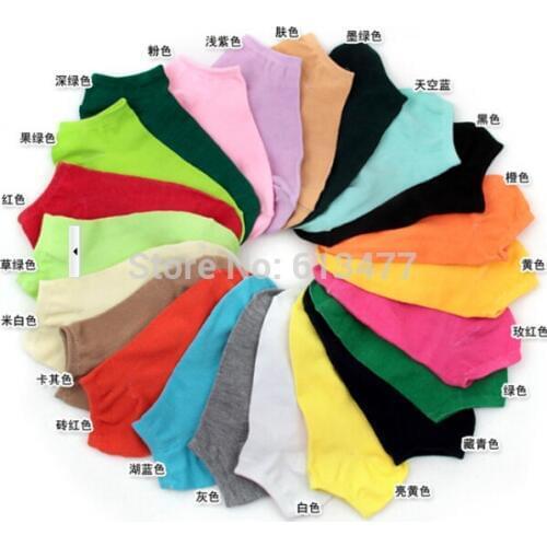 Warm comfortable cotton girl womens socks ankle low female invisible color girl boy hosiery 2pair=4pcs WS21