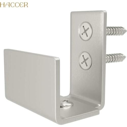 HACCER U-Shaped Sliding Barn Door Floor Guide Wall Mounted Hardware Floor Guides Easy Design