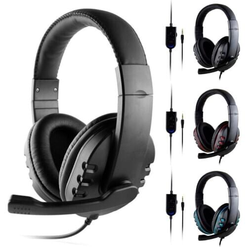 Universal Gaming Headset 3.5mm Wired Headphone Deep Bass Gamer Over-Ear Earphone for PS4 XBox One Pc For LOL PUGB Cyberpunk2077