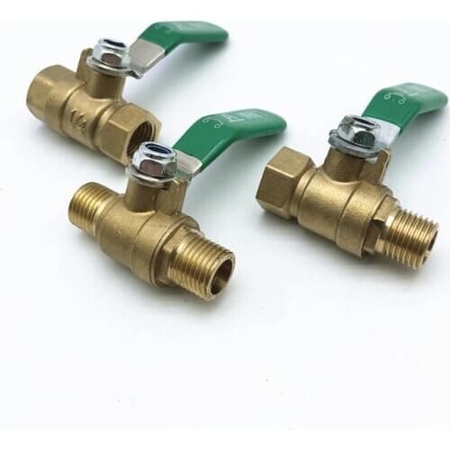 Thickening BSP Female Male Thread Two Way Brass Pneumatic Shut Off Ball Valve Pipe Fitting Connector Coupler Adapter