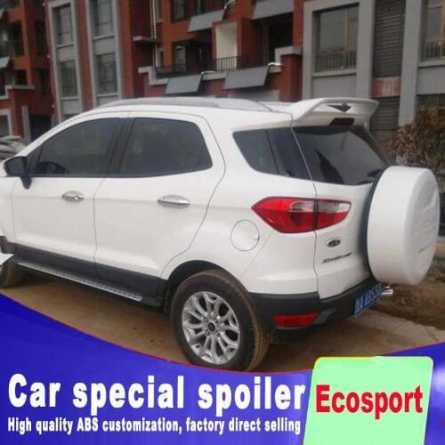 High hardness ABS rear window spoiler for ford ecosport 2012 to 2018 high quality material primer or black white paint spoiler