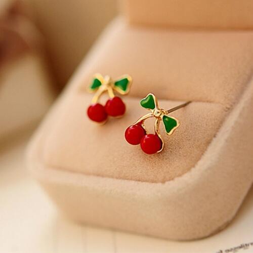 New fashion jewelry high jewelry bohemian earrings cute red cherry sweet earrings womens elegant earrings