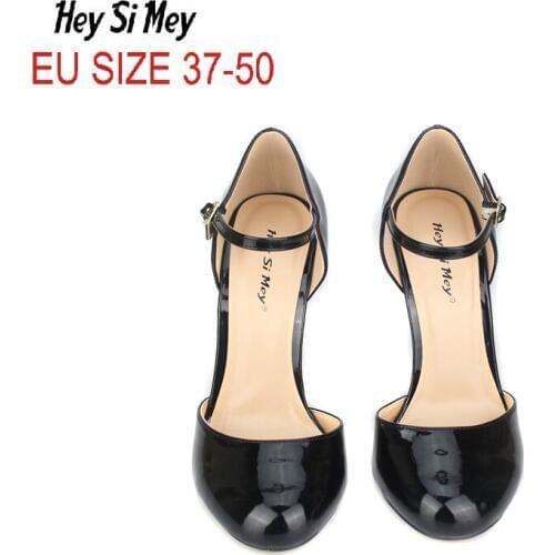 Big Size 37-50 Women Pumps Thin High Heels Shoes women wedding shoes sapato feminino zapatos mujer taconel Ankle Fastener Shoes