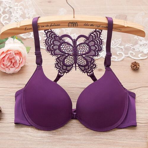 Women Sexy Bra Front Closure Lace bra Racer Back Seamless Womens Push Up Sexy plunge Bras