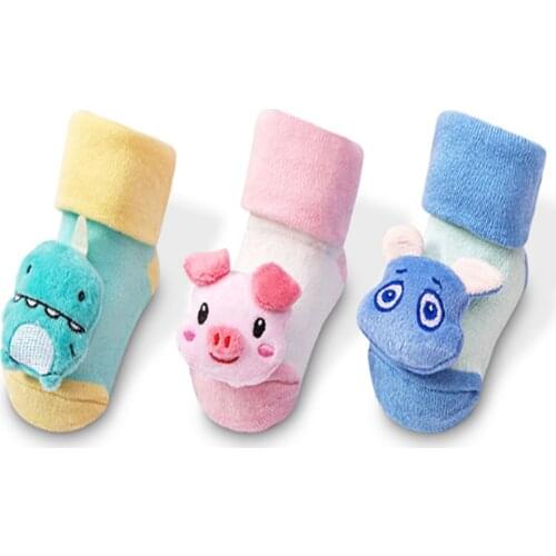 Toddler Girl Winter Shoes And Socks Baby Thick Sock with Ring for hair Thick Floor Toddler Socks Towels Babies non-slip Sock