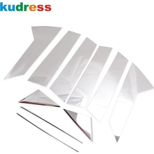For Mazda CX30 CX-30 2020 2021 2022 Stainless Steel Window Center Pillar Strip Cover Trim Frame Car Styling Accessories 10pcs